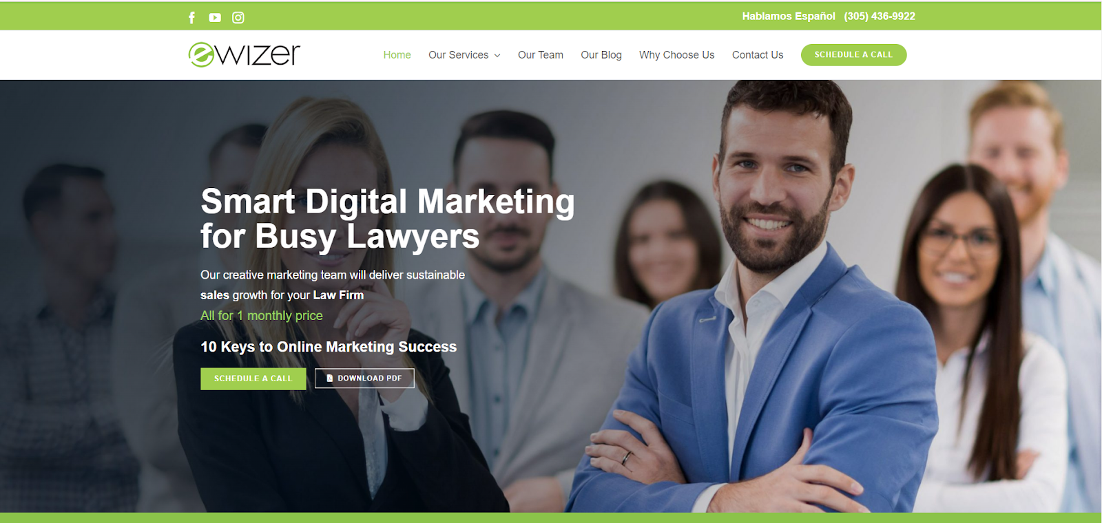 Ewizer Legal Marketing Website