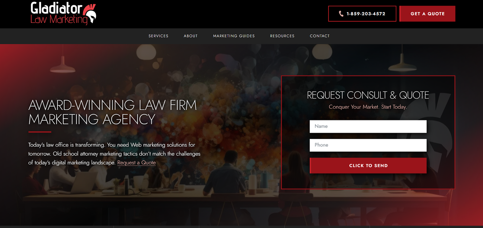 Gladiator Law Marketing Website