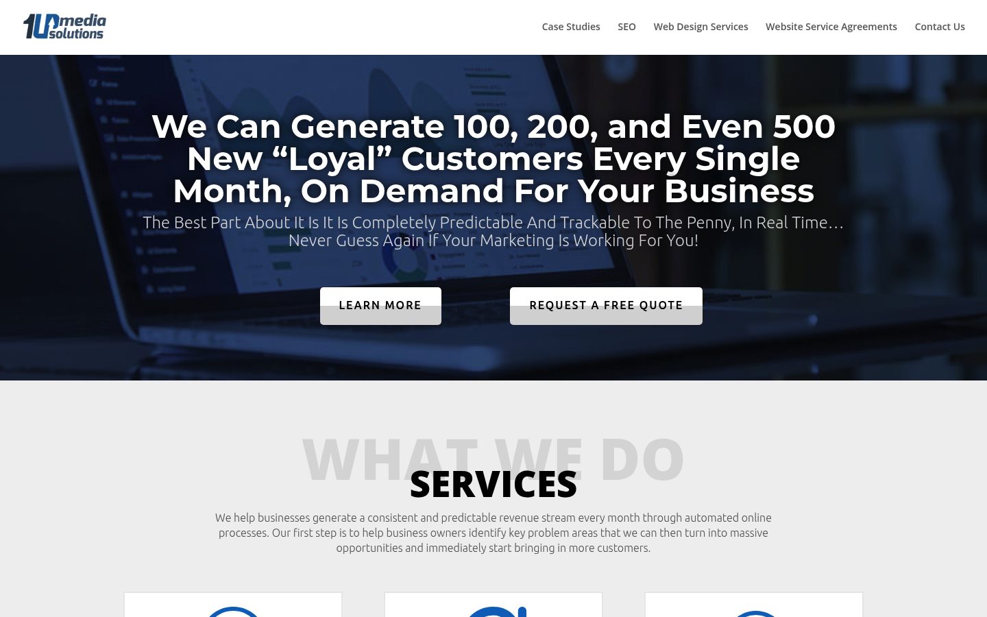 1UP Media Solutions LLC website preview