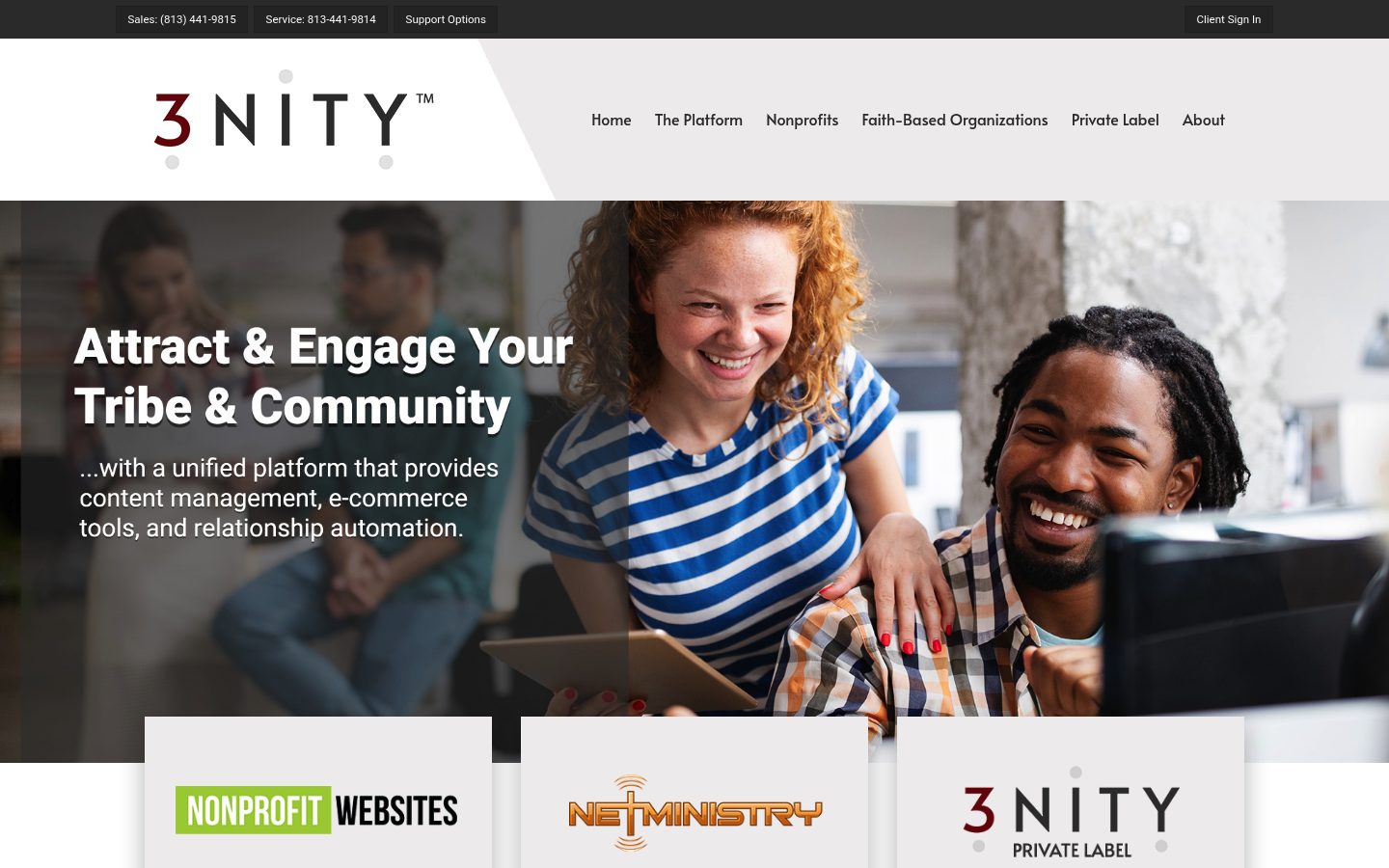 3nity Corporation website preview