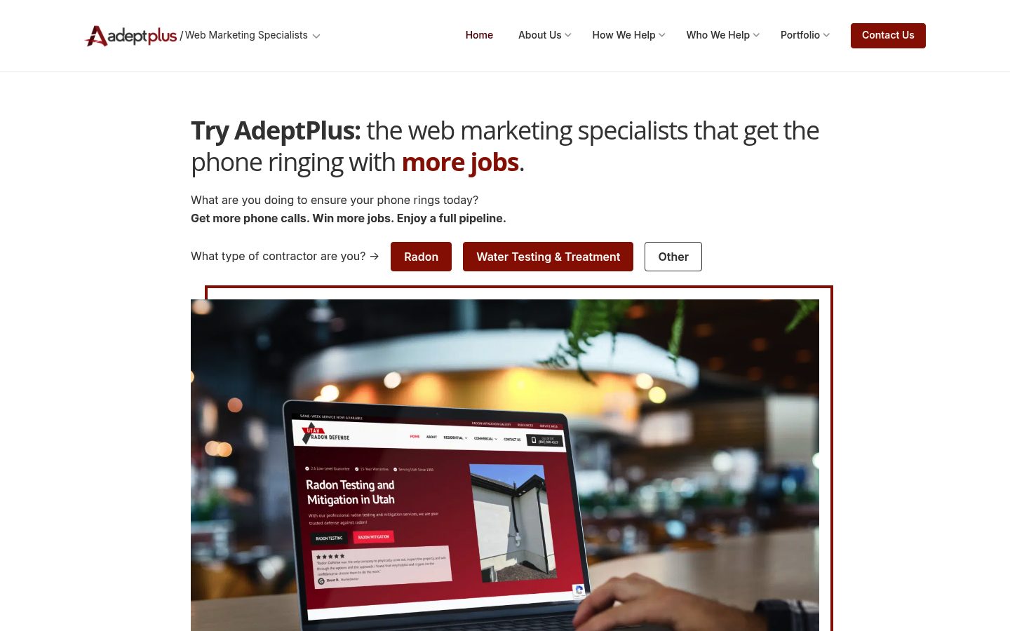 AdeptPlus website preview