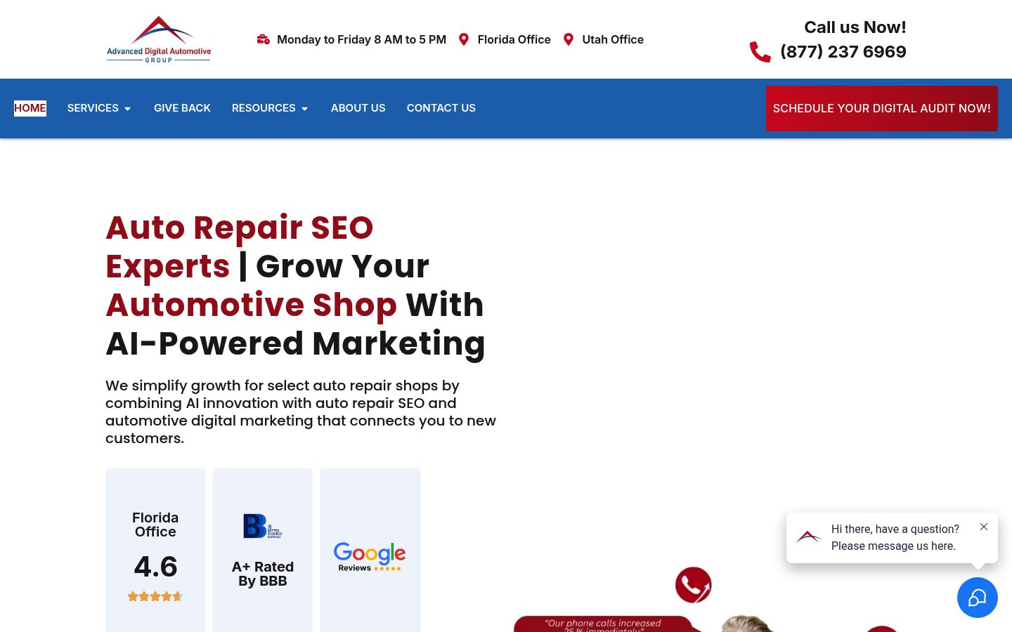 Advanced Digital Automotive Group website preview