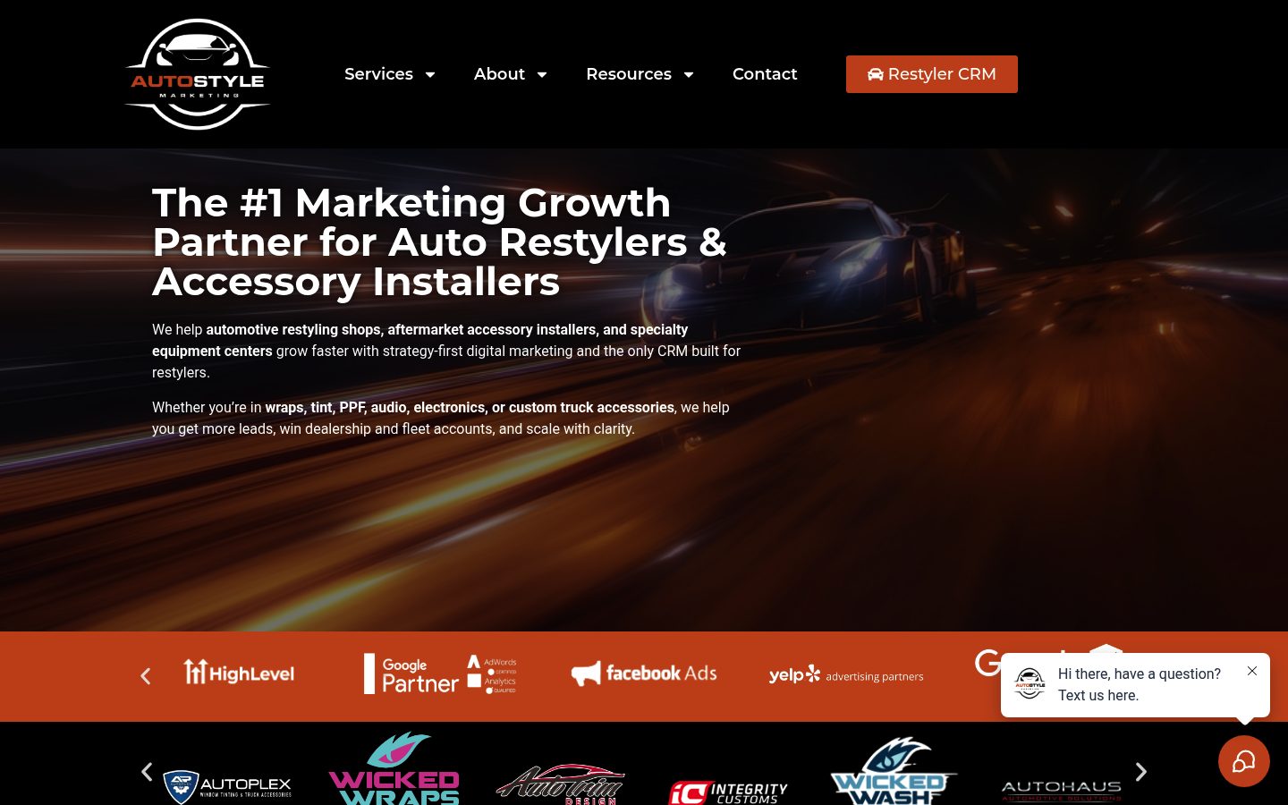 AutoStyle Marketing website preview
