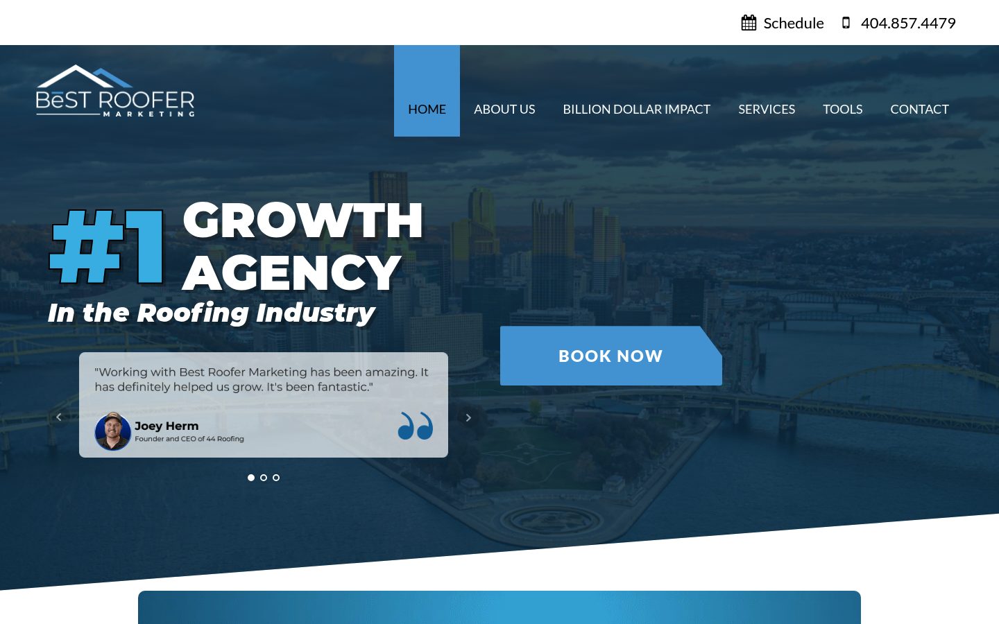 Best Roofer Marketing website preview