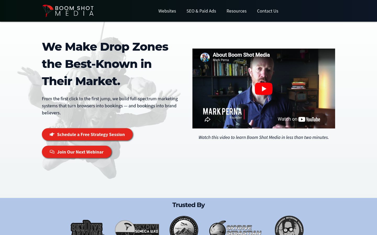 Boom Shot Media website preview