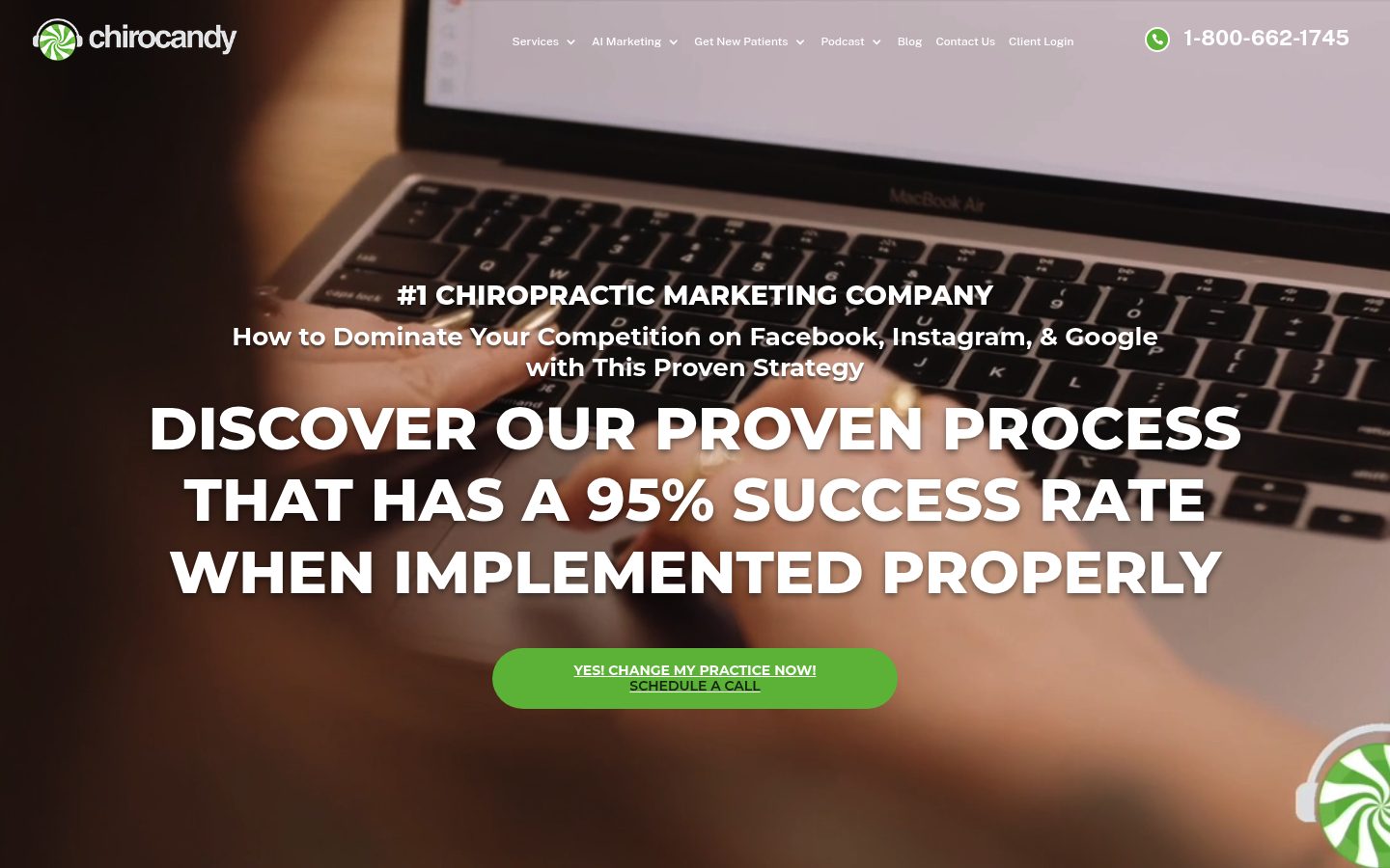 ChiroCandy Marketing website preview