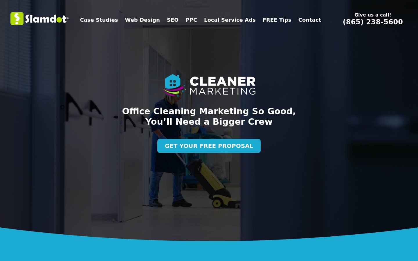Cleaner Marketing website preview