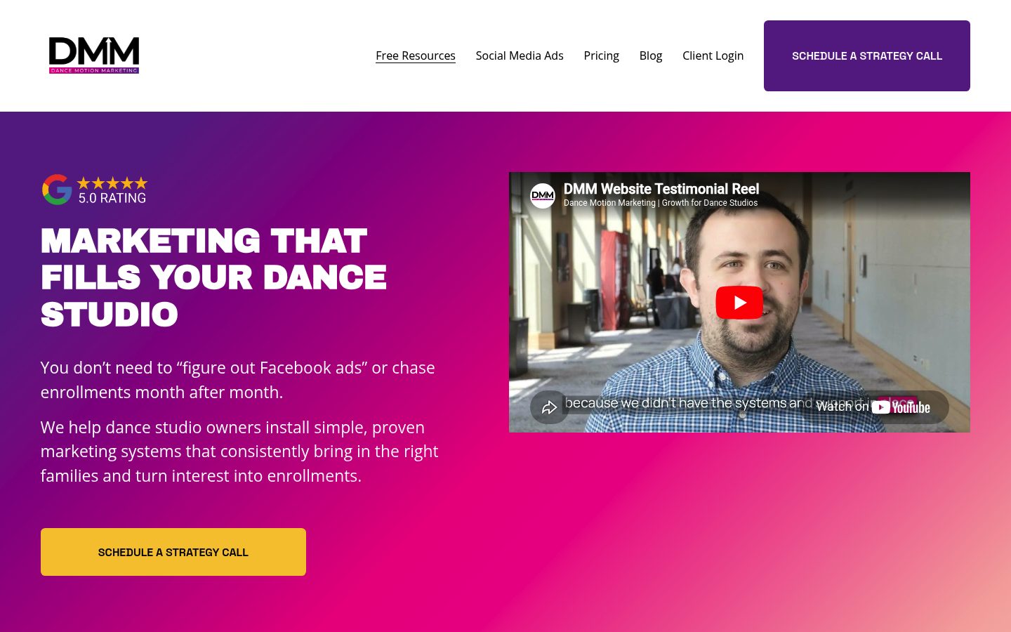Dance Motion Marketing - Partner of Kristian Altuve website preview
