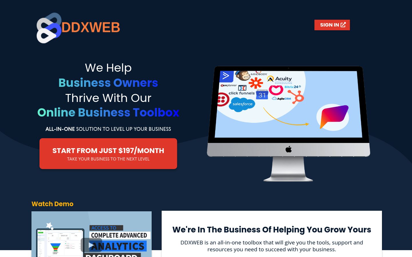 DDXWEB website preview