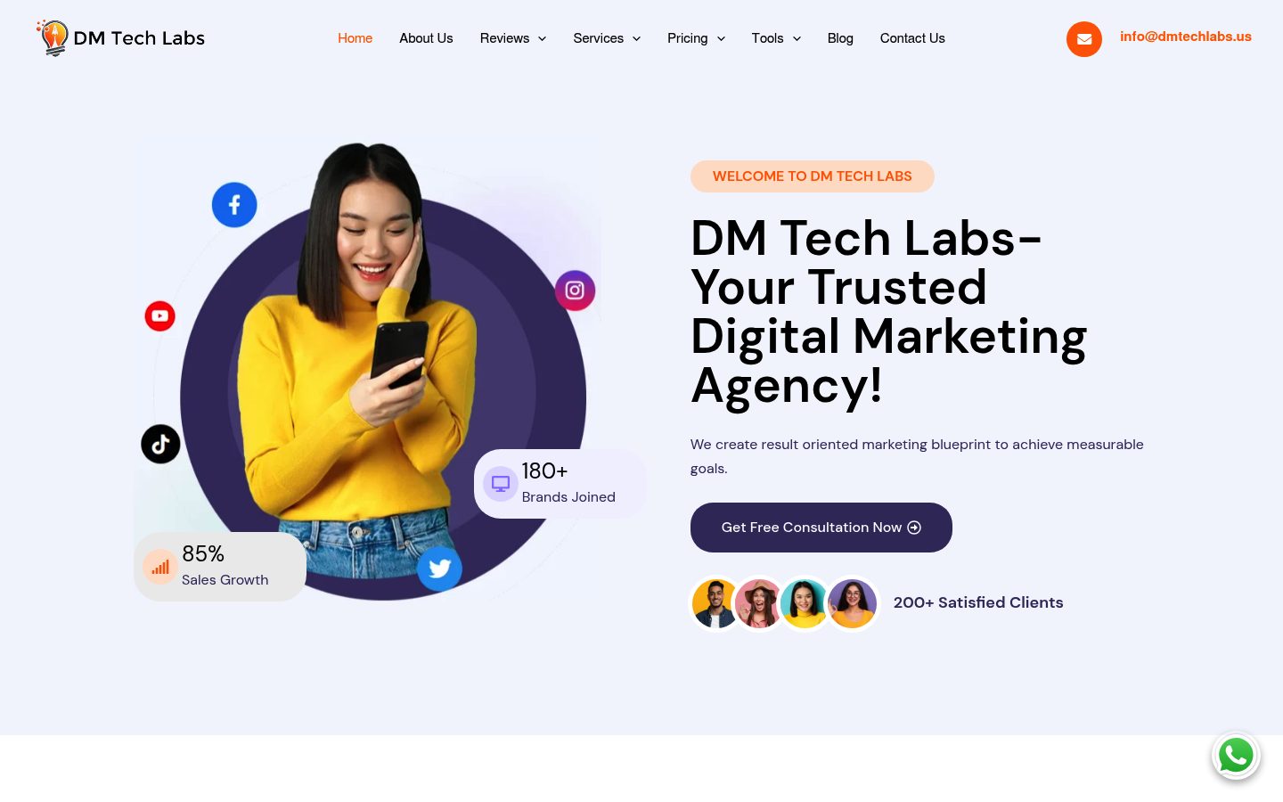 DMTECHLABS website preview