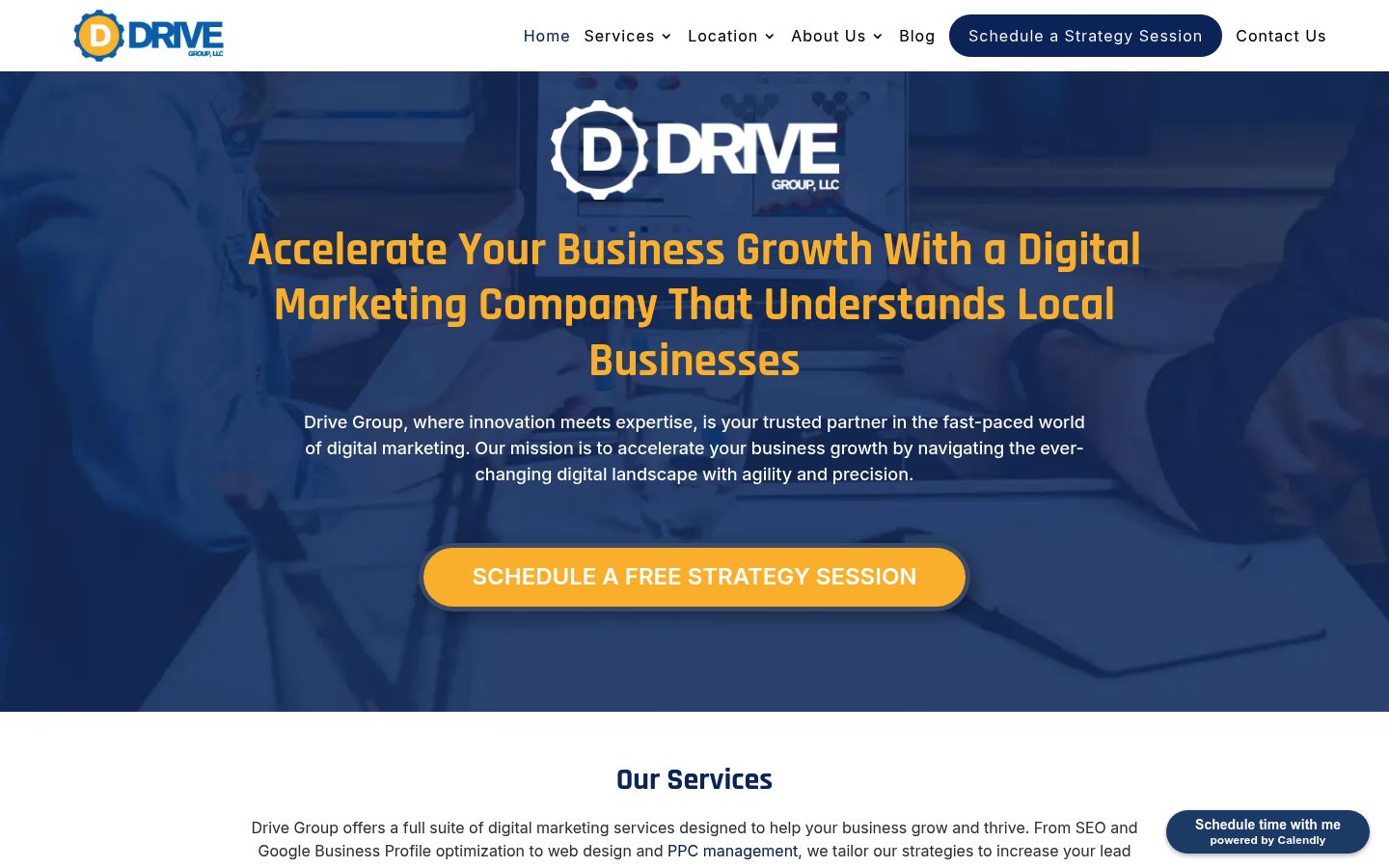 Drive group website preview