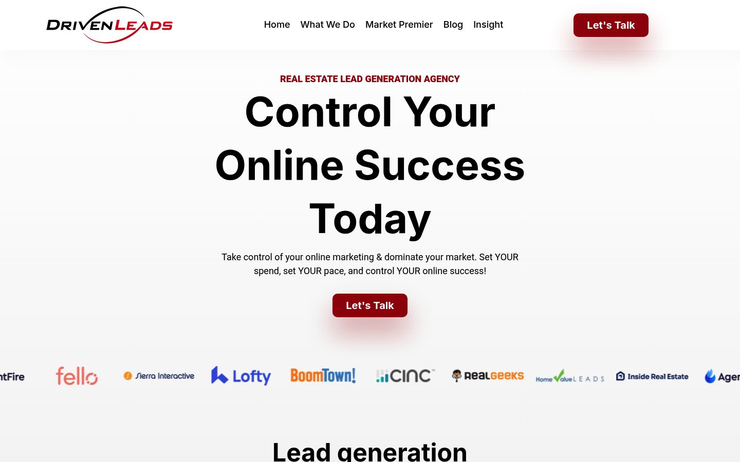 Driven Leads website preview