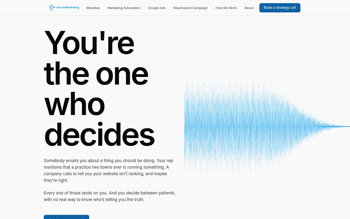 Ear Level Marketing website preview