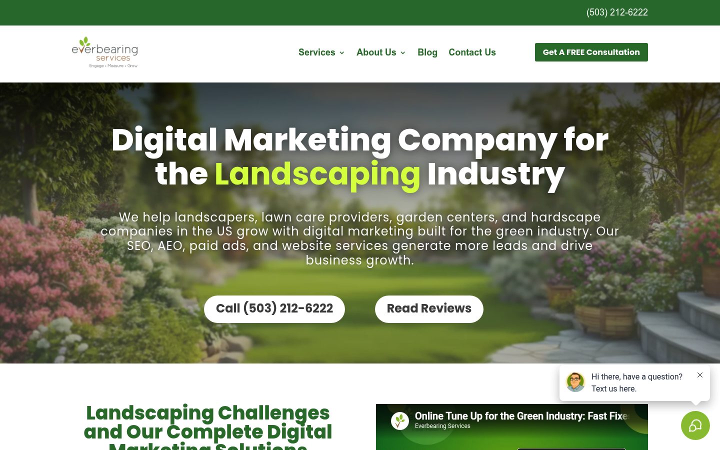 Everbearing Services website preview