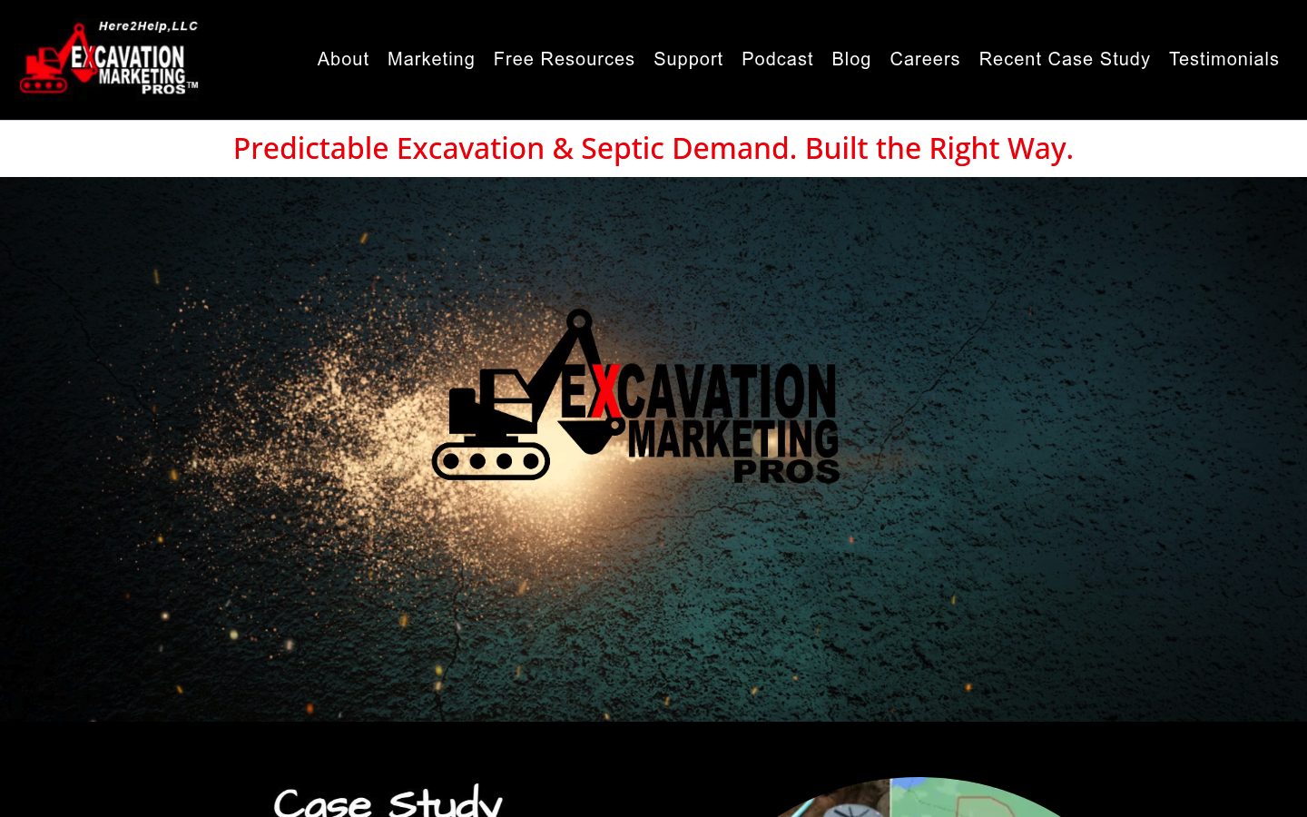 Excavation Marketing Pros website preview