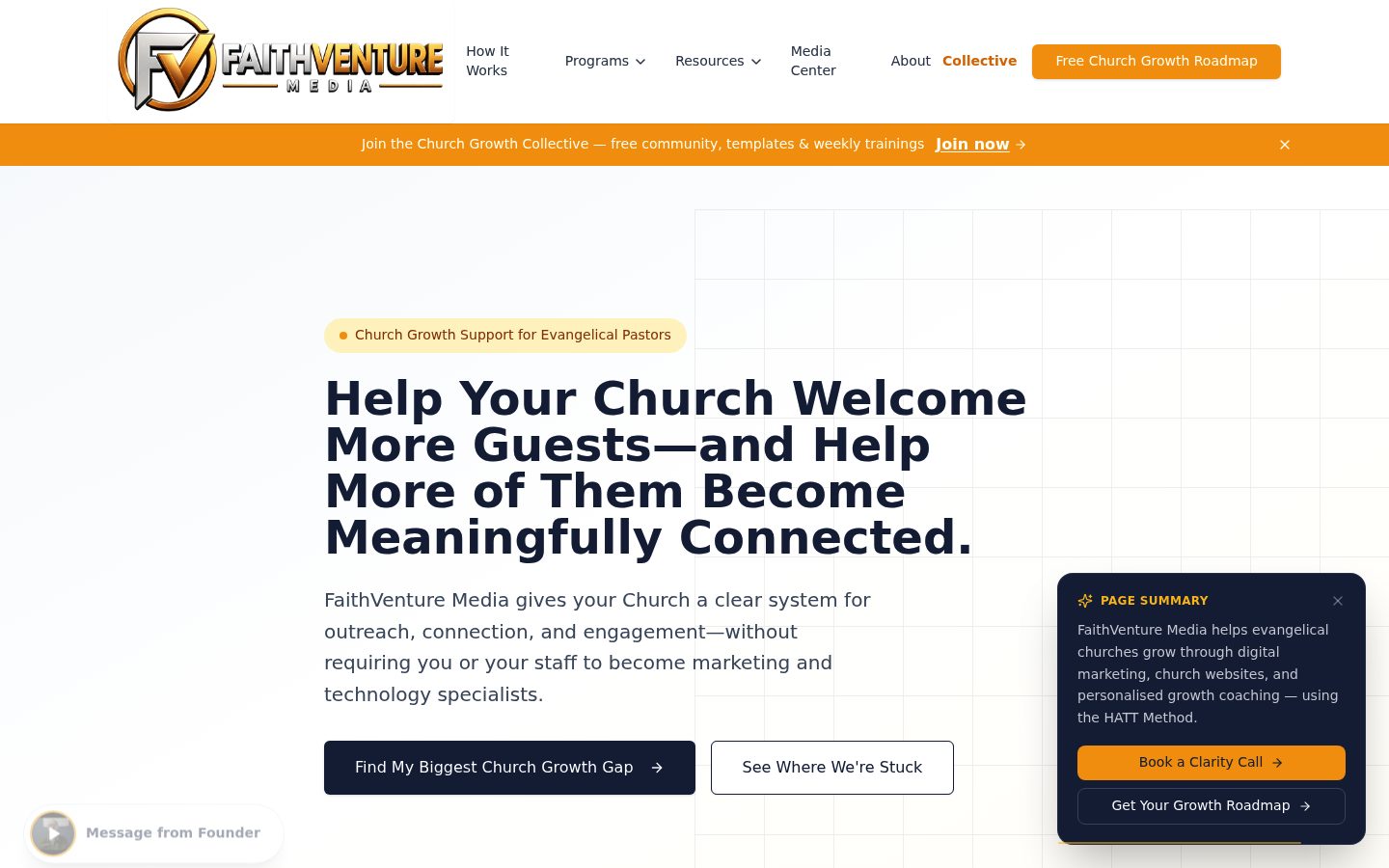 FaithVenture Media website preview