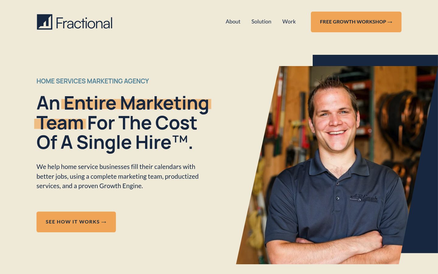 Fractional Marketing website preview