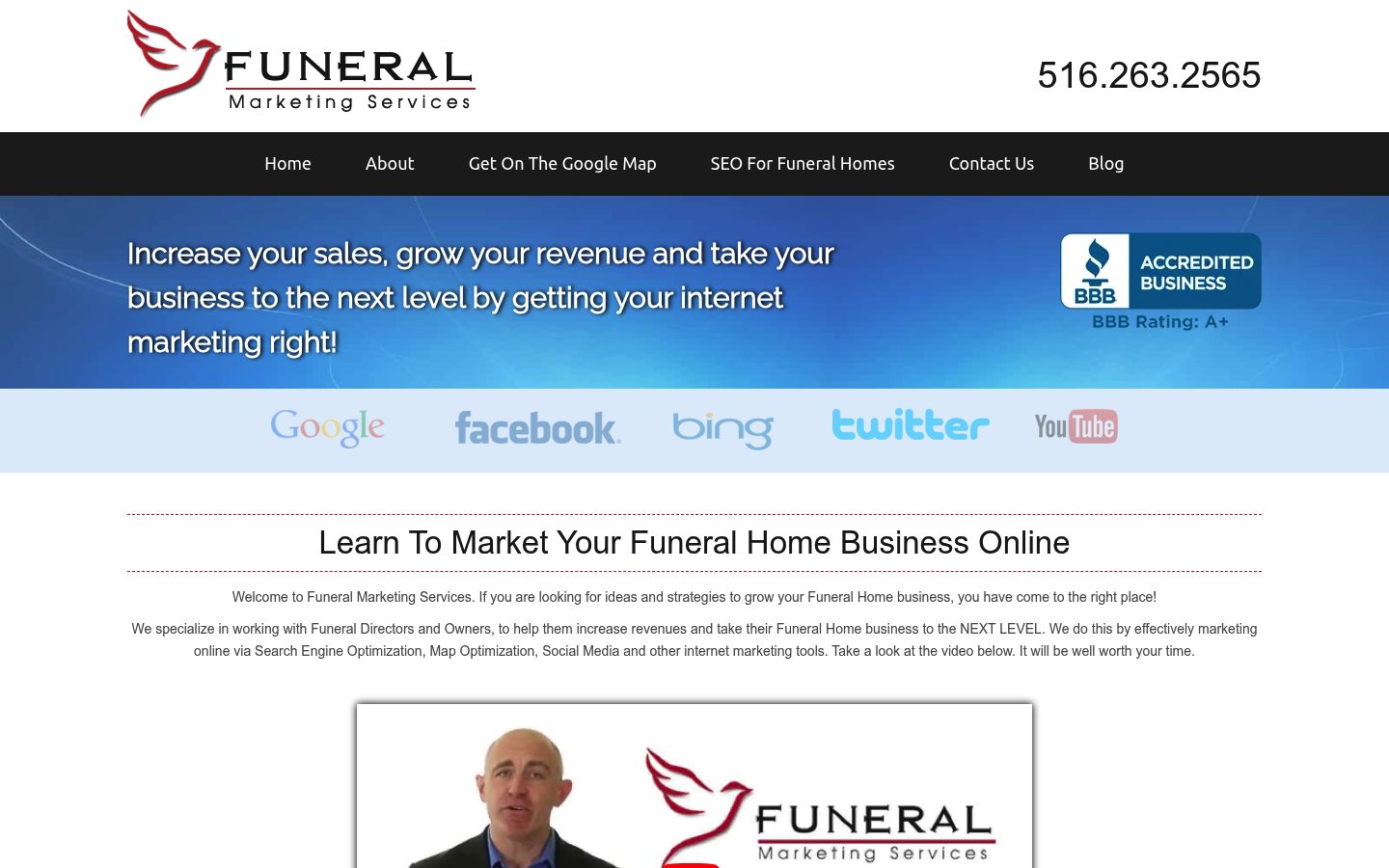 Funeral Marketing Services website preview