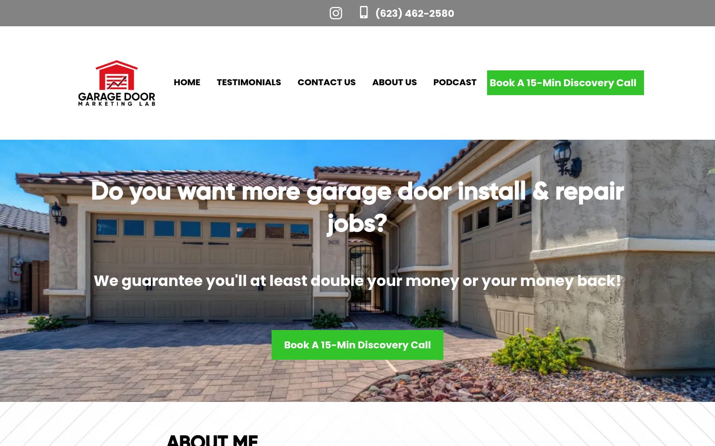 Garage Door Marketing Lab website preview