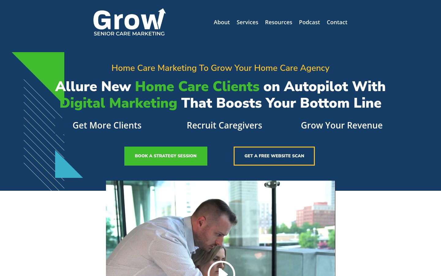 Grow Home Care Marketing website preview