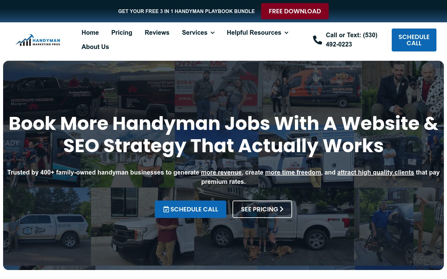 Handyman Marketing Pros website preview