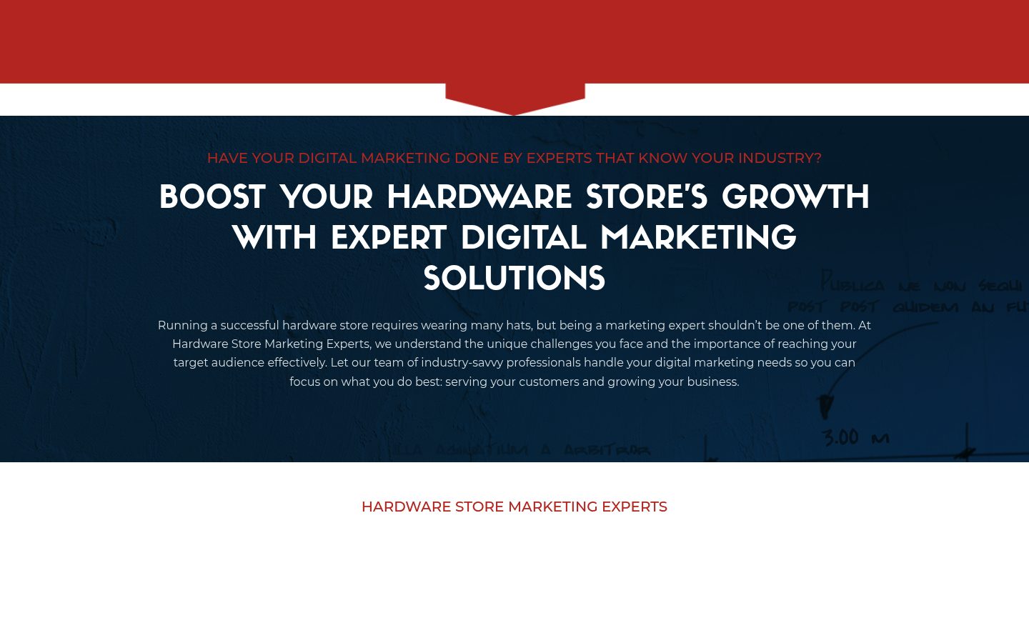 Hardware Store Marketing Experts website preview