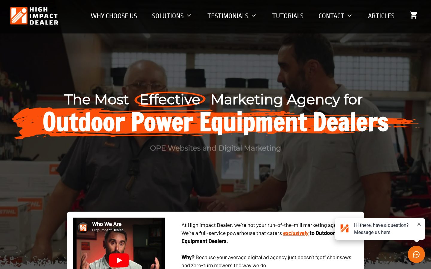 High Impact Dealer website preview