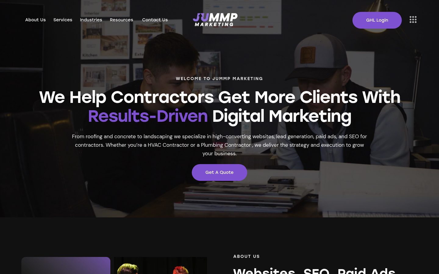 Home Builder Marketers website preview