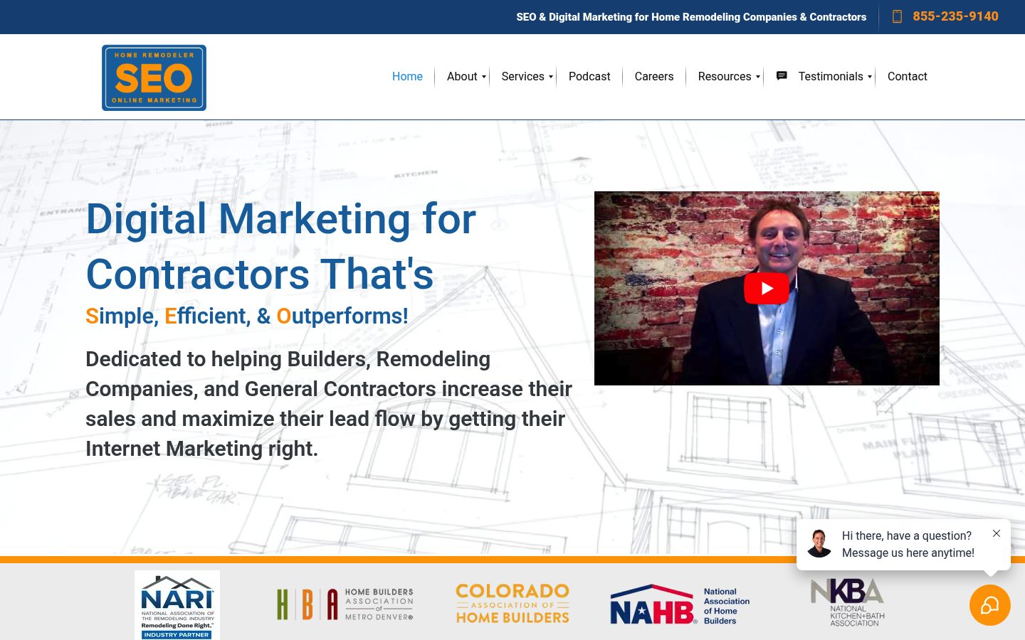 Home Remodeler SEO website preview