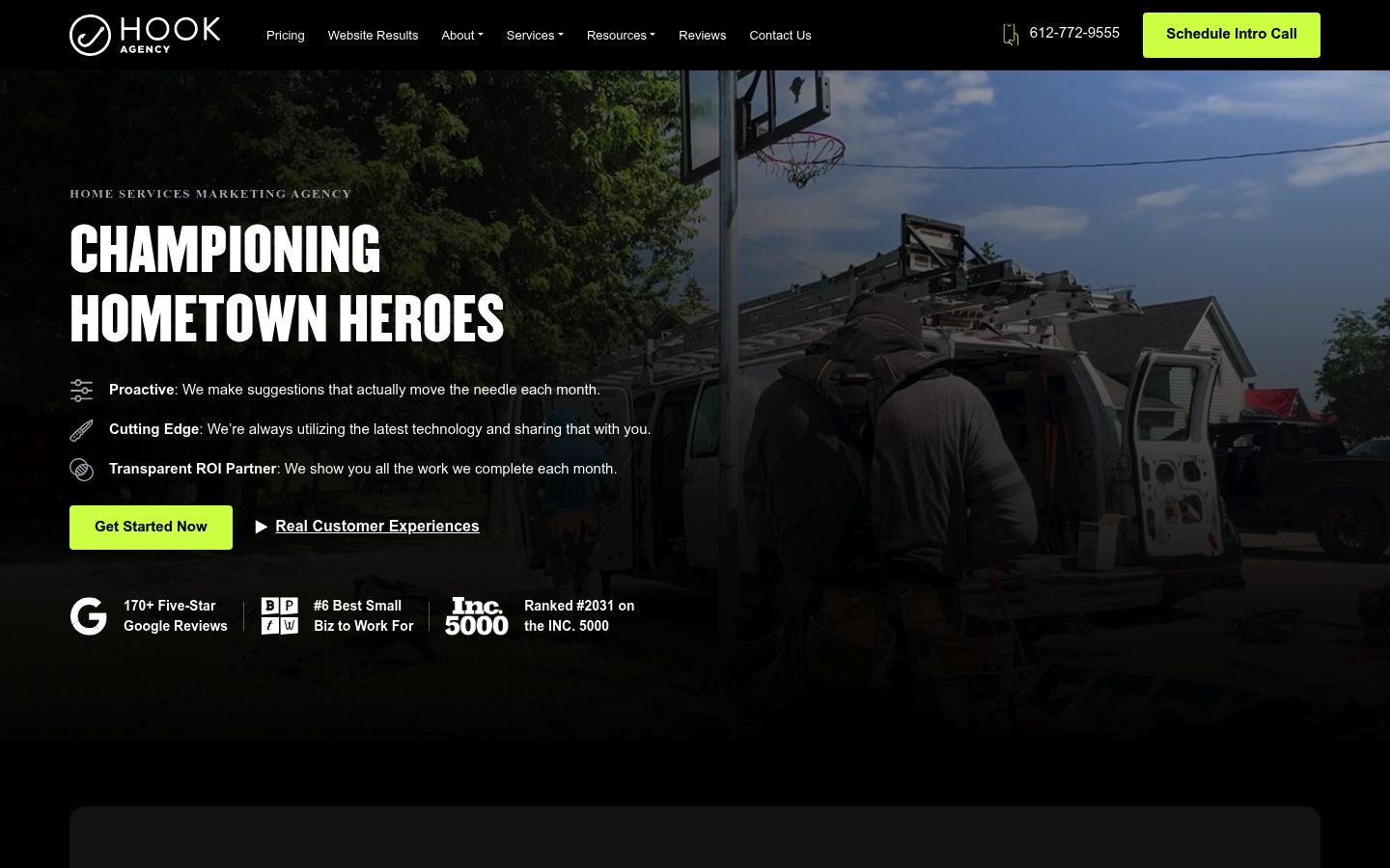 Hook Agency website preview