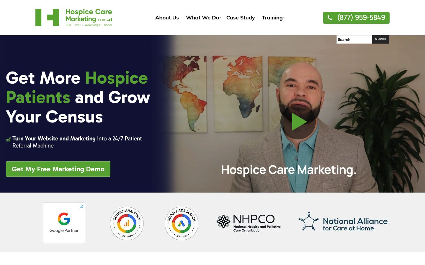 Hospice Care Marketing website preview