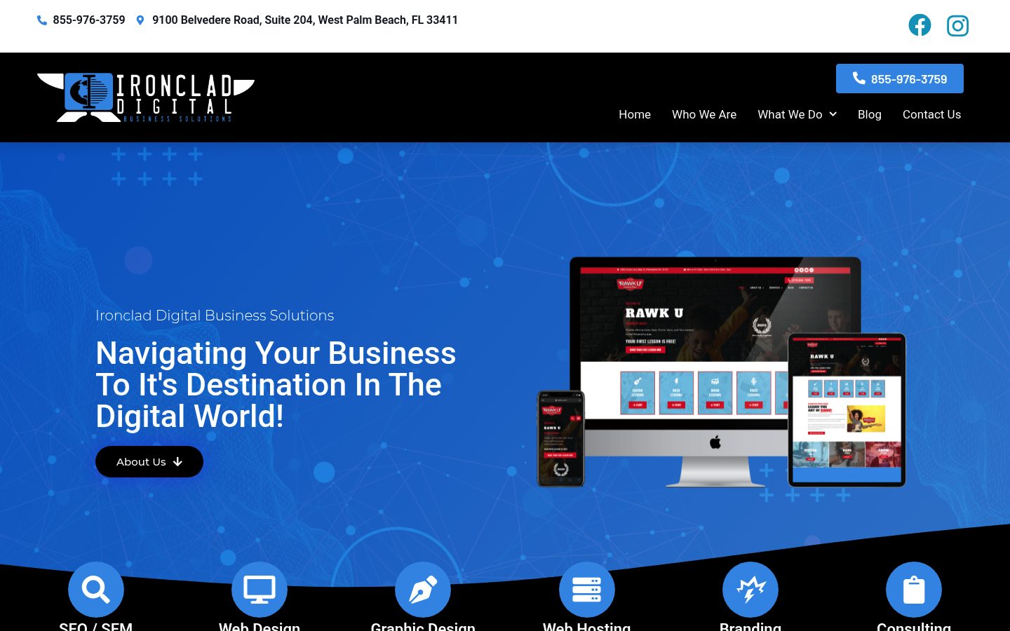 Ironclad Digital Business Solutions website preview