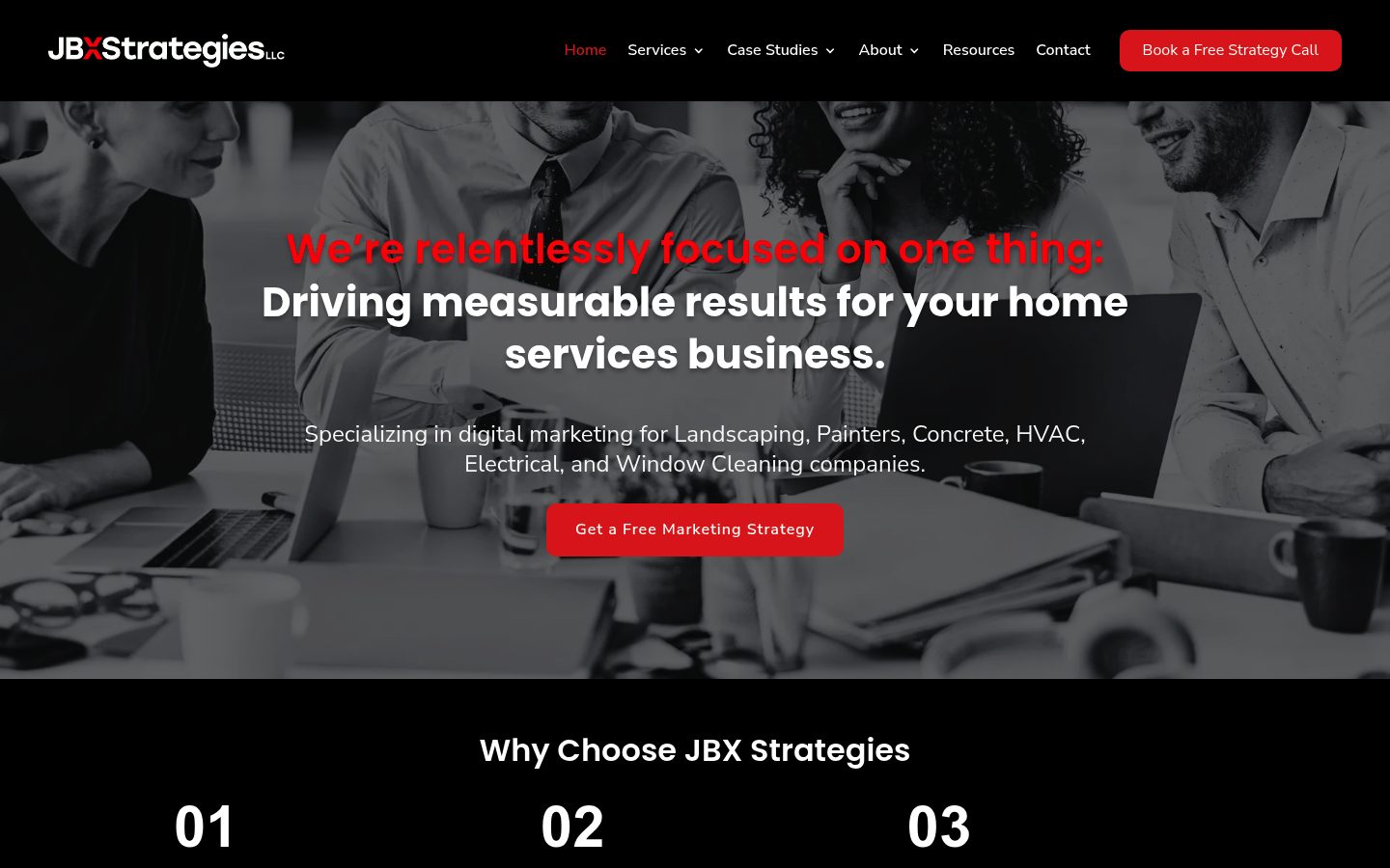 JBX Strategies LLC website preview