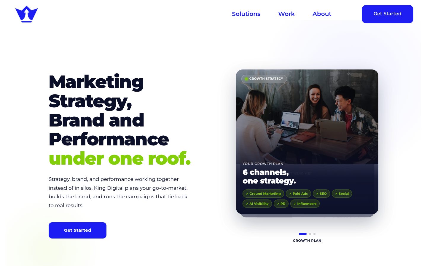 King Digital Services website preview