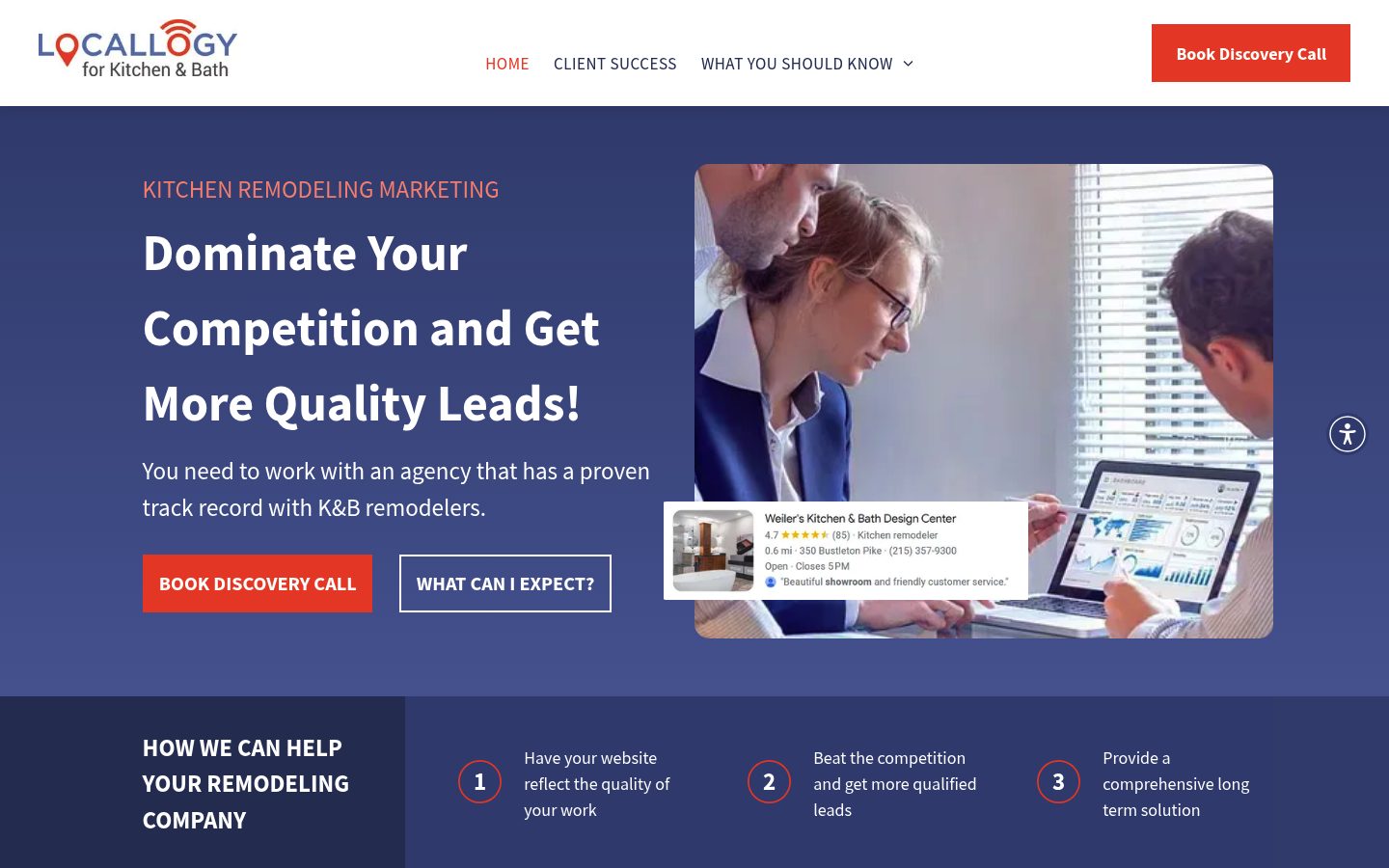 Kitchen and Bath Marketing website preview