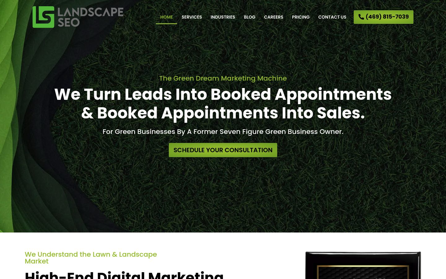 Landscape SEO website preview