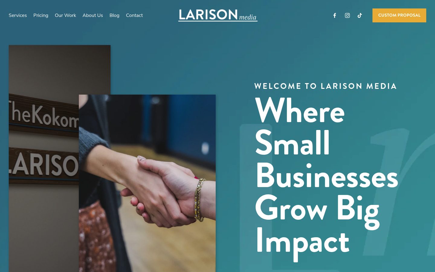 Larison Media website preview