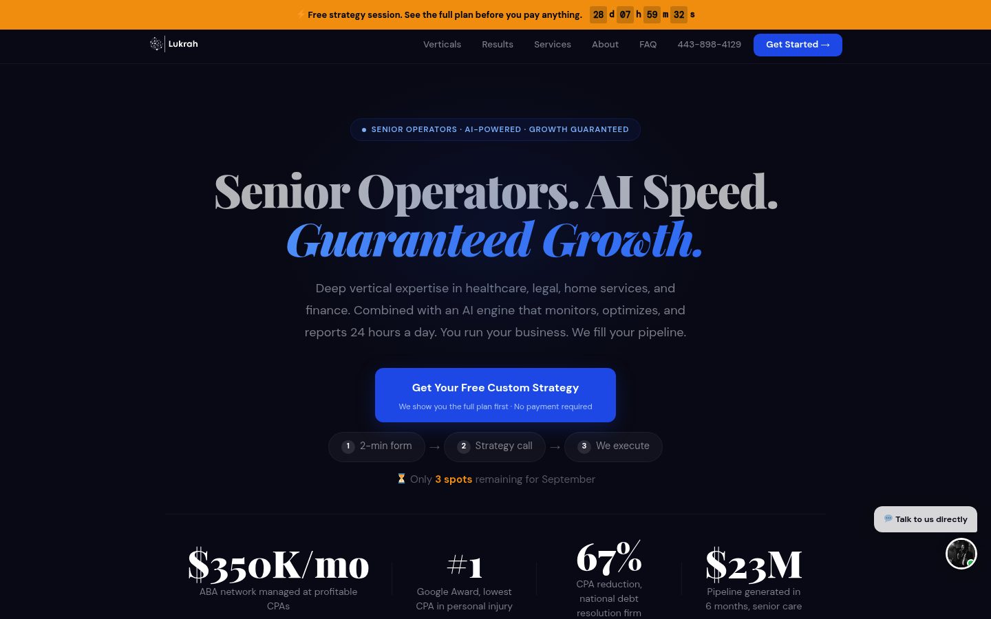 Lukrah website preview