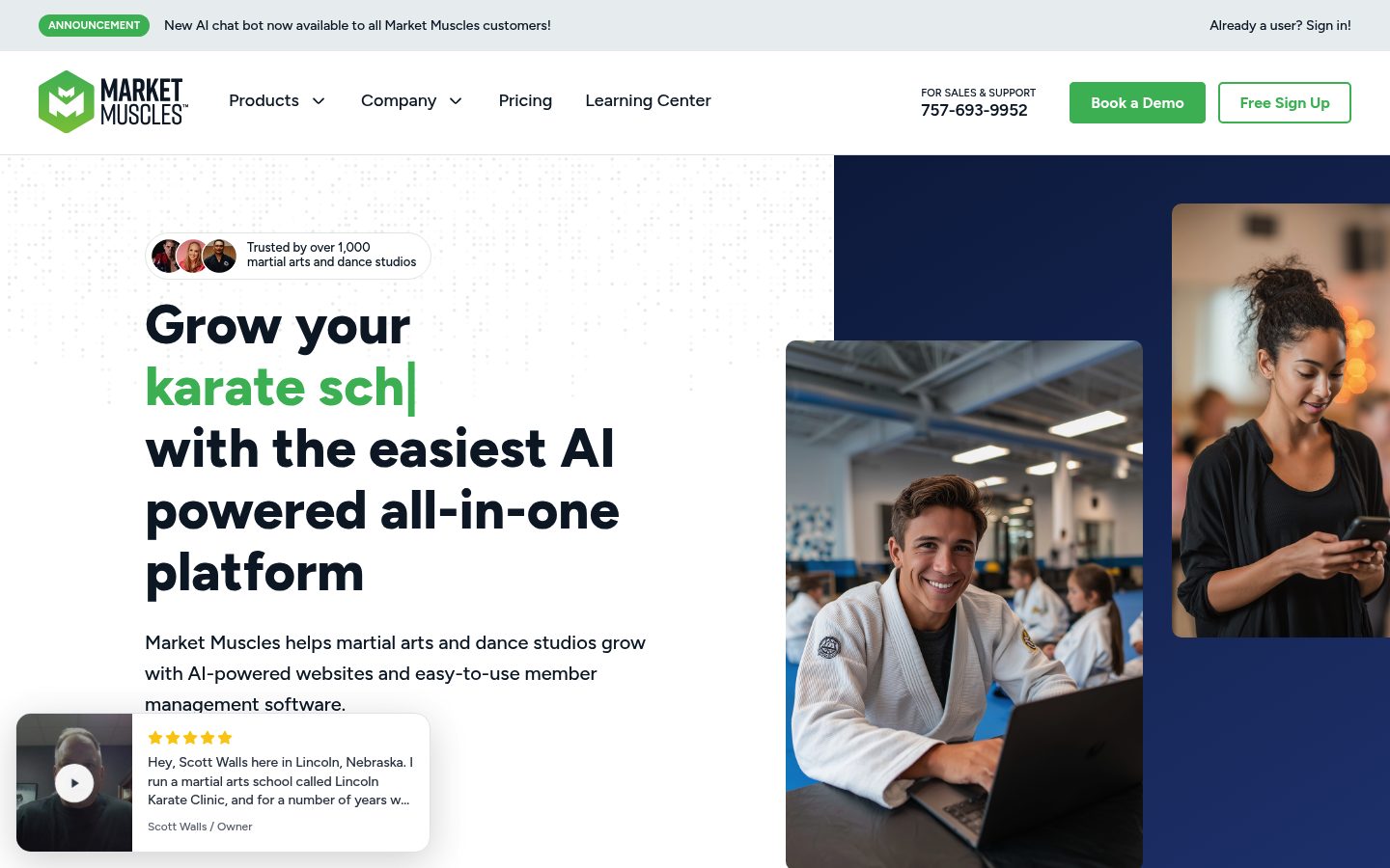 Market Muscles website preview