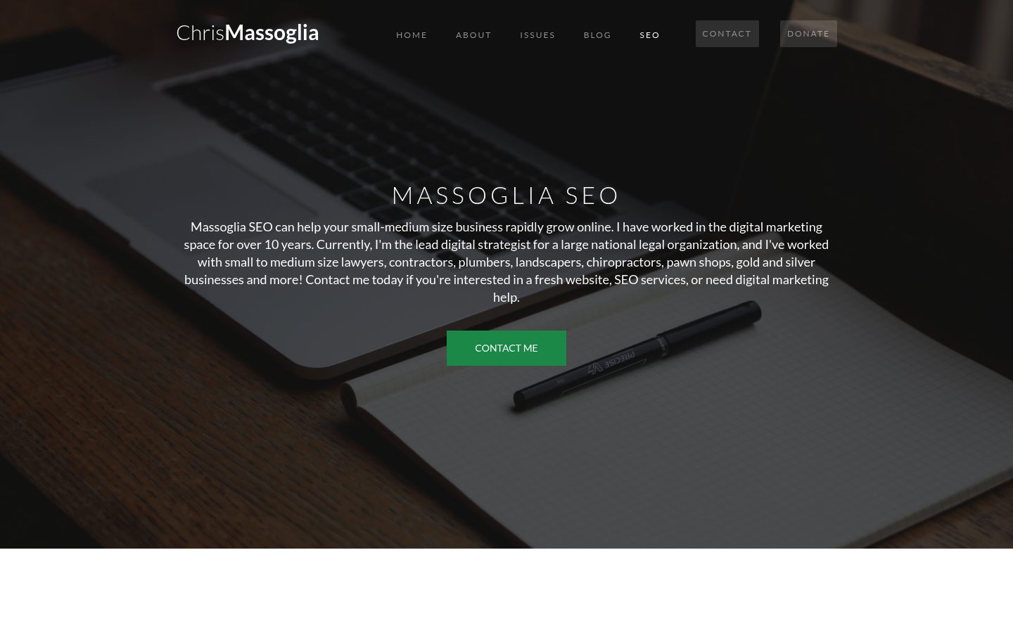 Massoglia SEO website preview