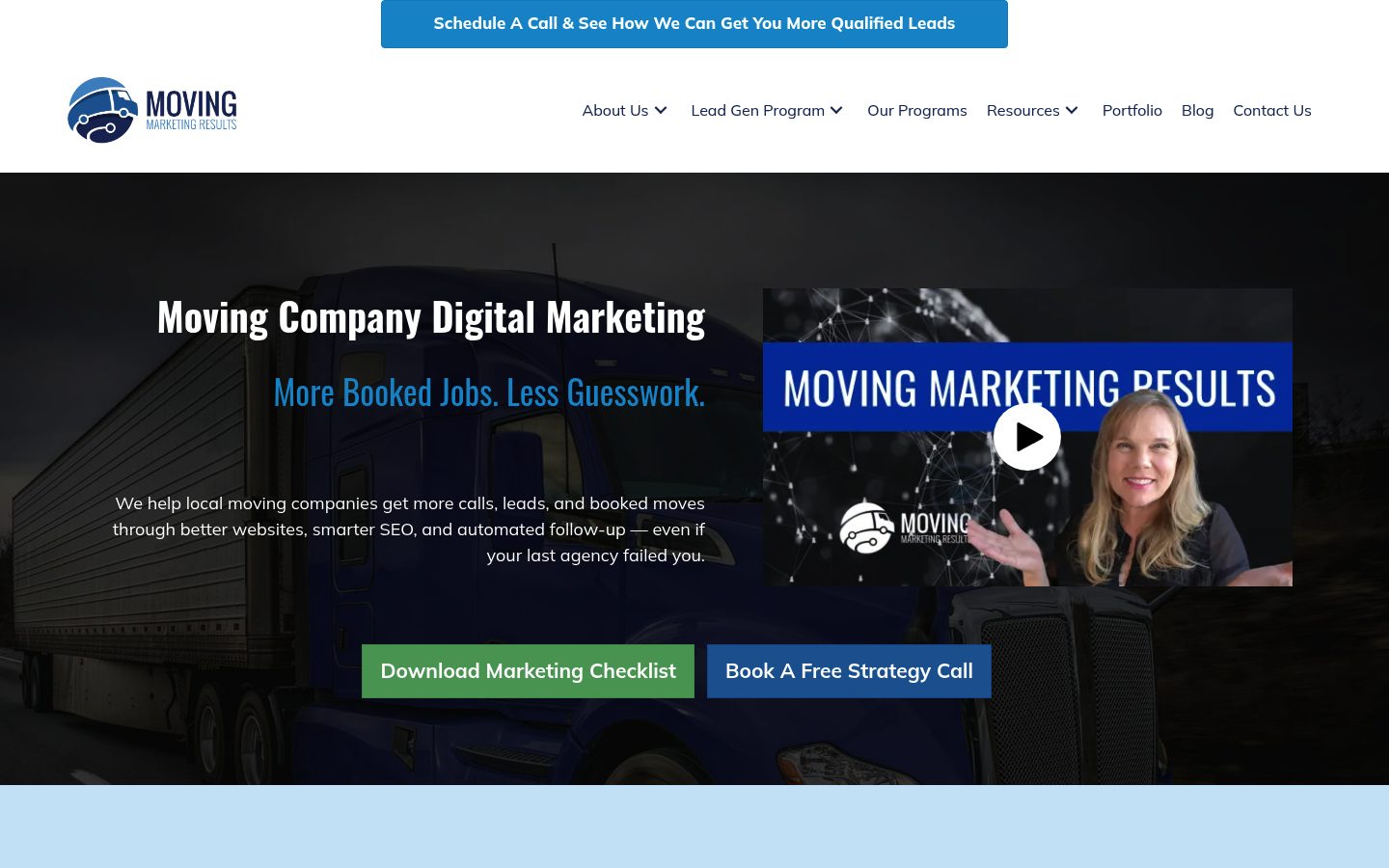 Moving Marketing Results website preview