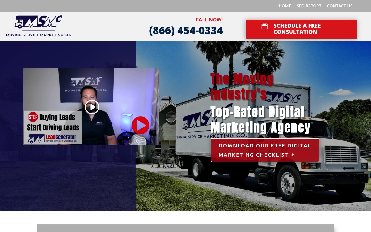 Moving Service Marketing Company website preview