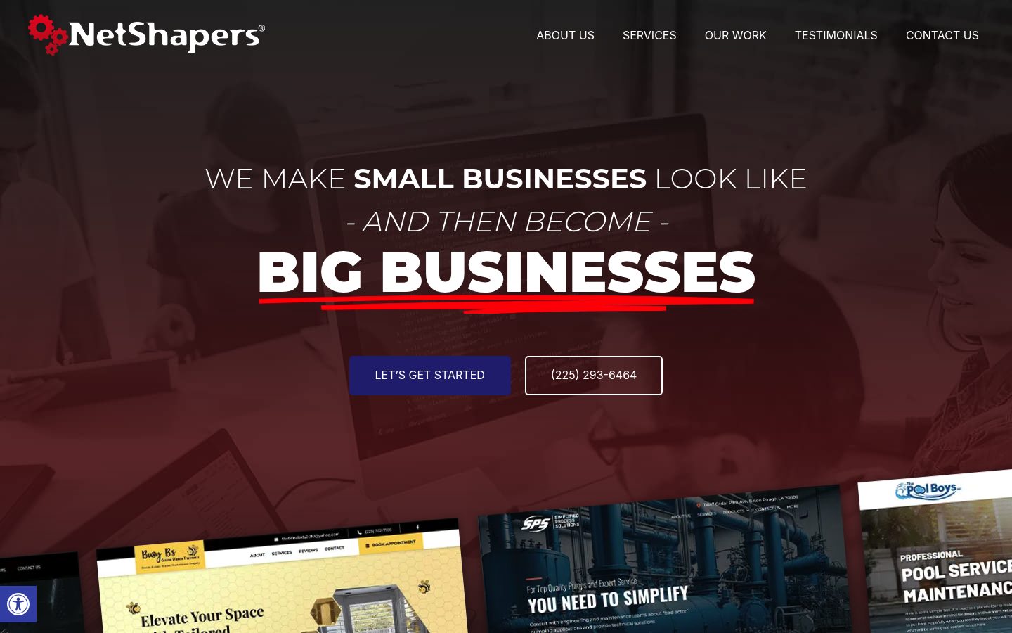 NetShapers website preview