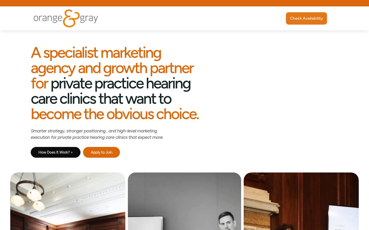 Orange & Gray website preview