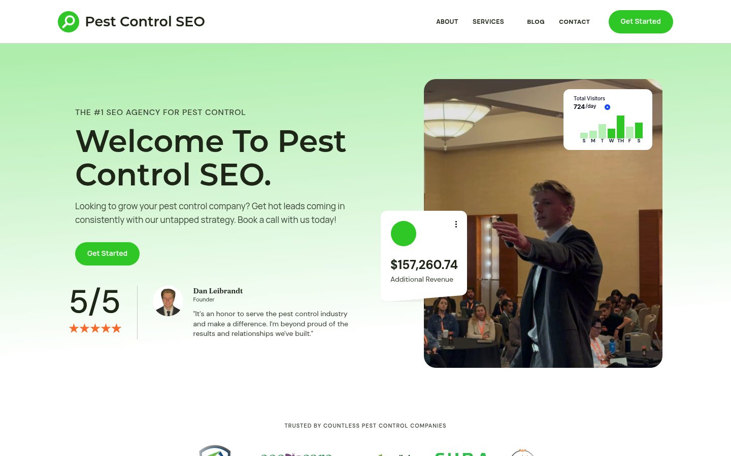 Pest Control SEO website preview