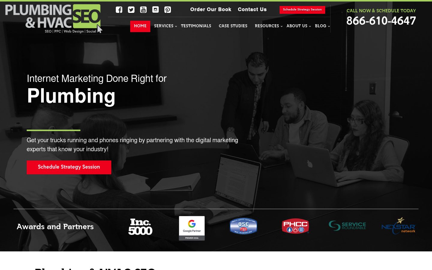 Plumbing & HVAC SEO website preview