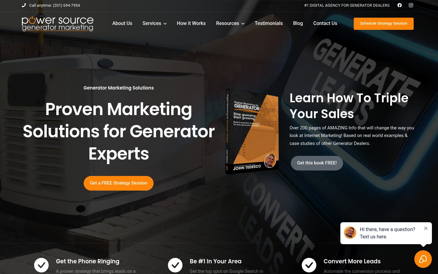 Power Source website preview