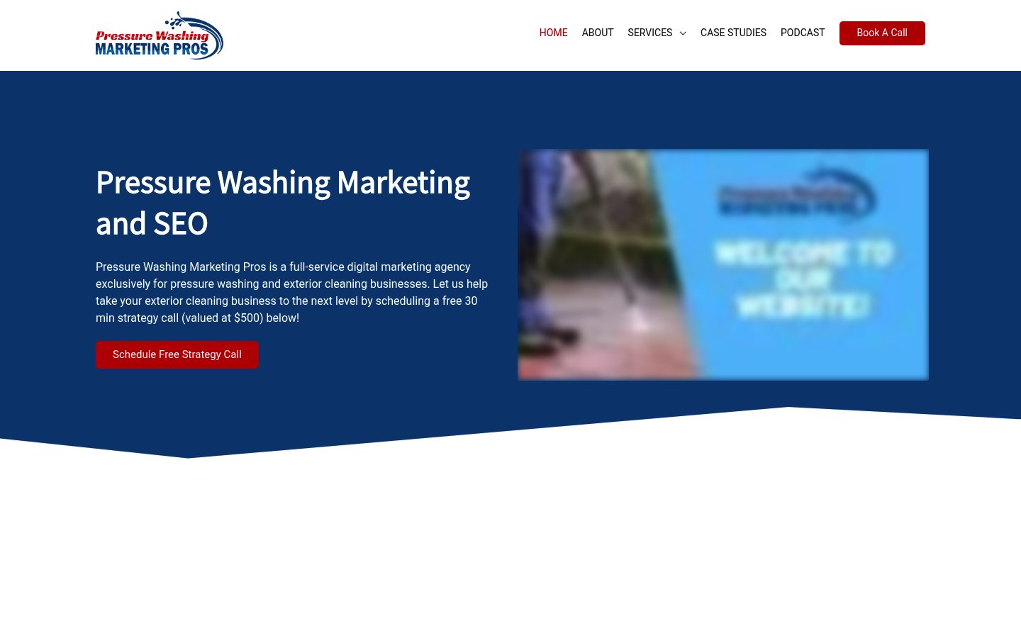 Pressure Washing Marketing Pros website preview
