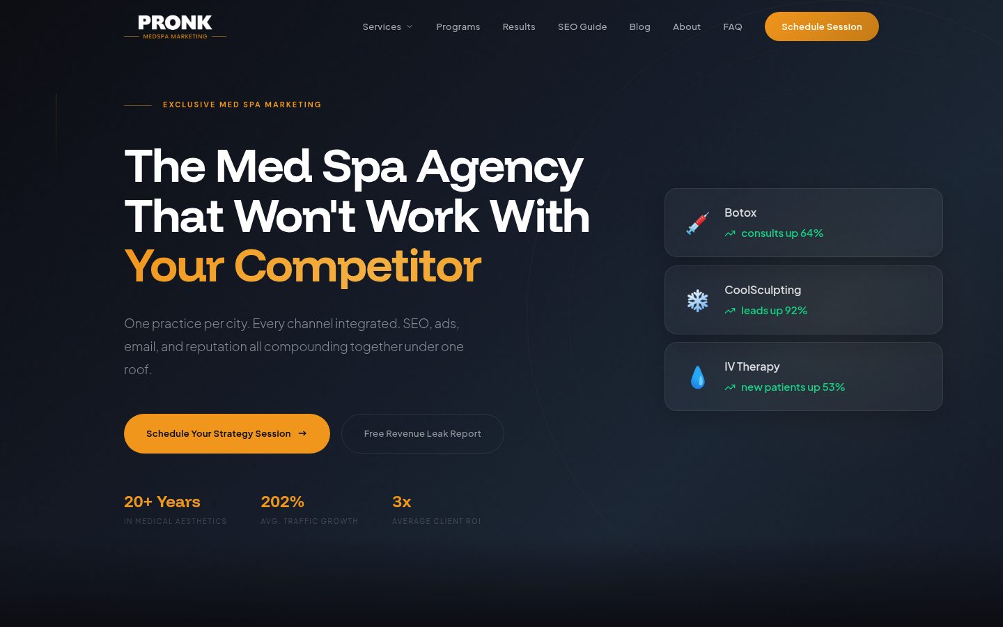 Pronk Digital website preview