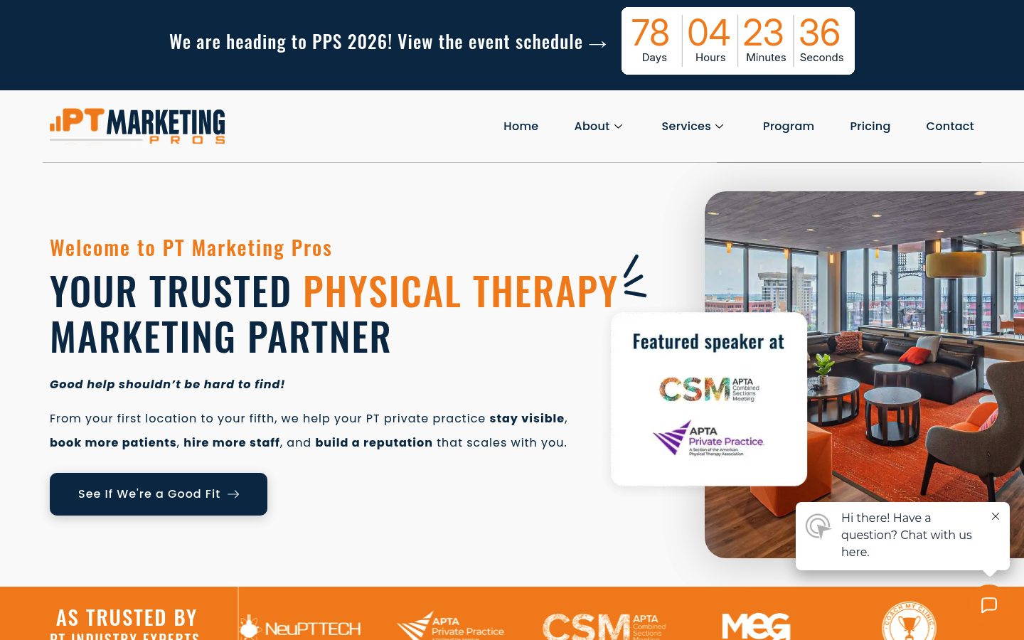 PT Marketing Pros website preview